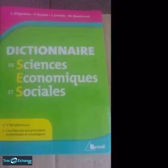 Dictionnaire sciences économiques et sociales 