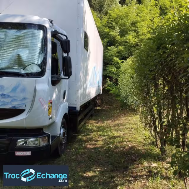 Échange camion aménagé camping car 