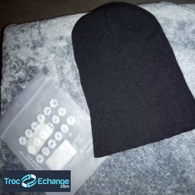 Échange Bonnet Basique noir NEUF SANS ETIQUETTE
